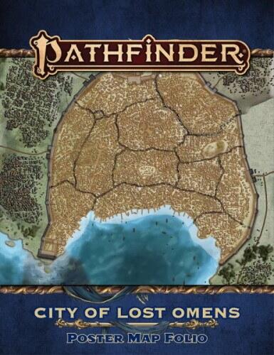 City of Lost Omens Poster Map Folio er det største kort nogensinde udgivet til Pathfinder!