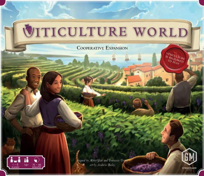 I denne udvidelse af Viticulture brætspil er samarbejdet mellem spillerene afgørende for at i kan vinde.