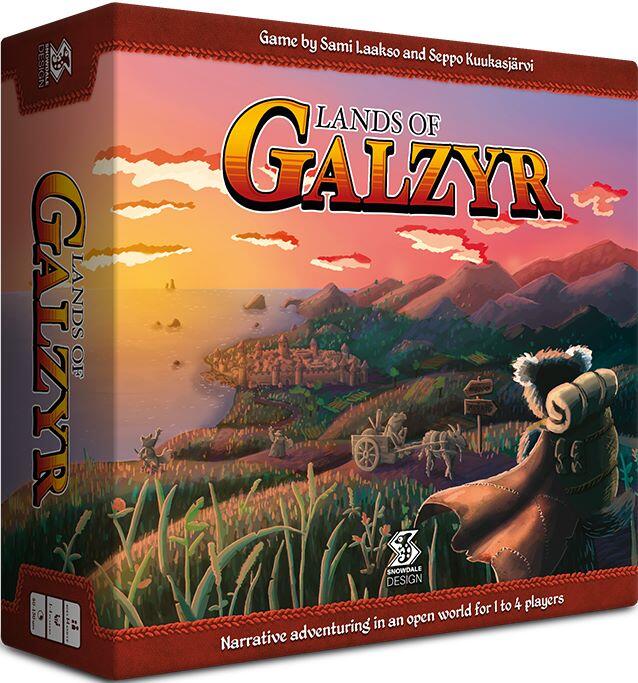 Et historie drevet eventyr brætspil, hvor dine valg bære over til den næste gang du spiller. Lands of Galzyr er sat i en åben verden med forgrenede eventyr og interessante karakterer.