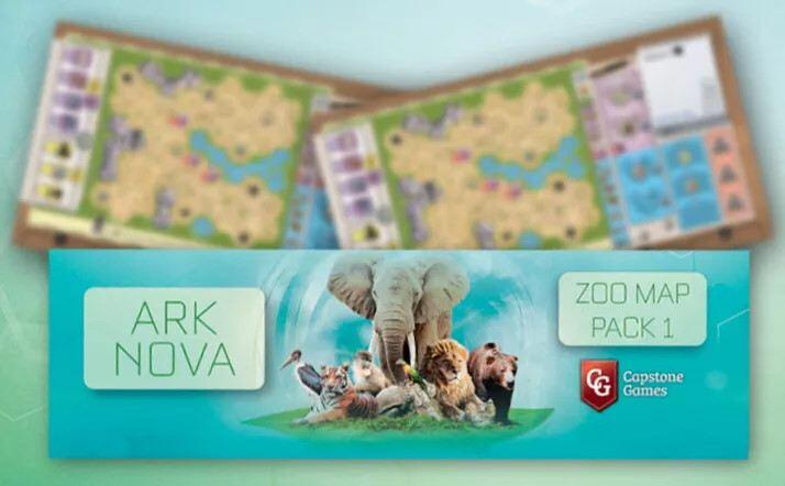 Ark Nova: Zoo Map Pack 1 udvider det populære brætspil med to nye zoo kort.