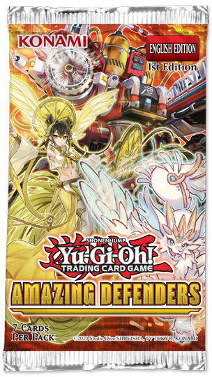 Hver Yu-Gi-Oh! Amazing Defenders Booster indeholder 1 foil kort og 6 Rares
