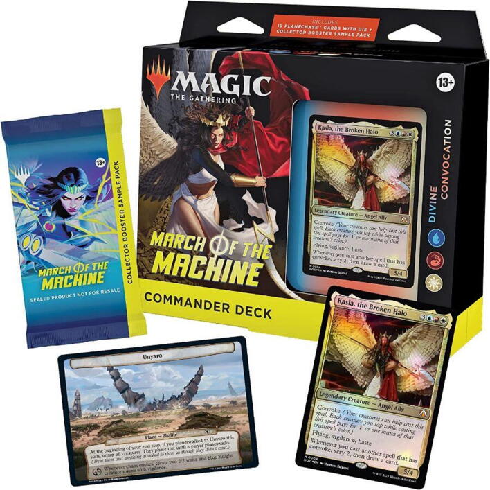 March of the Machine Commander Deck - Divine Convocation kommer med et 2-korts Collector Sample