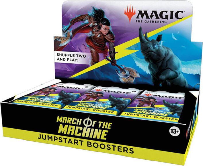 March of the Machine Jumpstart Booster Display indeholder 18 Jumpstart Boostere der er klar til Magic: The Gathering spil
