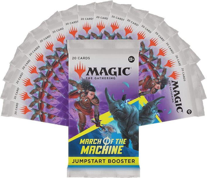 Hver March of the Machine Jumpstart Booster indeholder 20 kort, og skal blot kombineres med et andet, for at have et færdigt Jumpstart-dæk