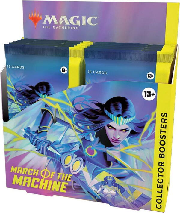 March of the Machine Collector Booster Display indeholder 12 booster pakker med sjældne Magic: The Gathering kort