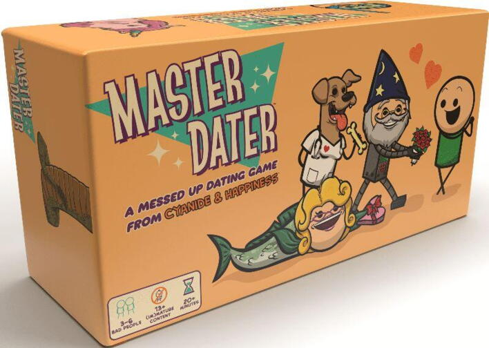 Master Dater er det tredje brætspil fra Cyanide & Happiness, der denne gang kaster et blik på moderne dating