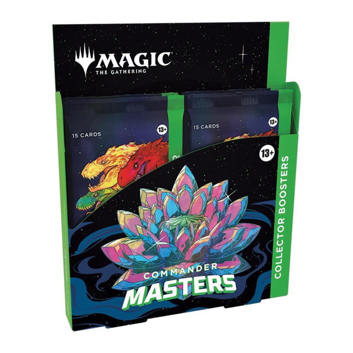 Commander Masters Collector Booster Display indeholder fire boostere med de lækreste kort fra denne Magic: The Gathering udgivelse