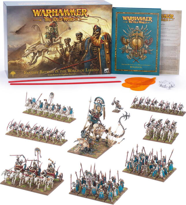 The Old World Core Set: Tomb Kings of Khemri Edition indeholder en lang række figurer til denne type hær i Warhammer: the Old World