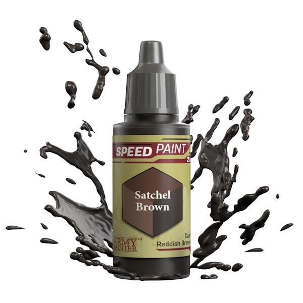 Speedpaint: Satchel Brown er en mørk rødlig brun maling fra the Army Painter
