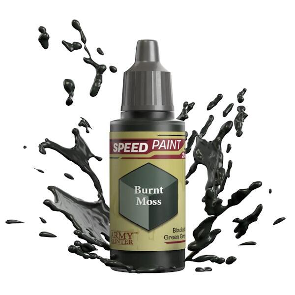 Speedpaint: Burnt Moss er en sortagtig grøn-grå fra the Army Painter