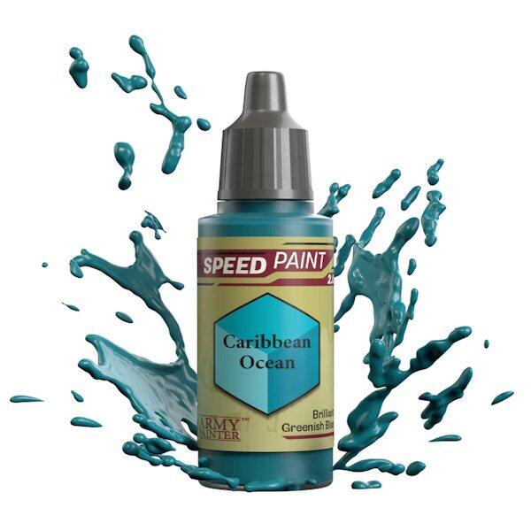 Speedpaint: Caribbean Ocean er en lysende grønlig blå maling fra the Army Painter