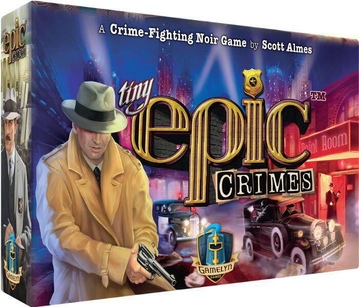 "Tiny Epic Crimes" er et hurtigt deduktionsspil, der kan spilles af 1-4 deltagere i konkurrence, samarbejde eller solo. Spillerne indtager rollen som detektiver og arbejder enten sammen eller individuelt for at opklare en mordsag i løbet af de første kritiske 48 timer efter forbrydelsen. Ved at samle beviser som mordvåben og retsmedicinske resultater, bruger spillerne det innovative Tiny Epic Decoder System til at eliminere mistænkte og afsløre morderens identitet. Udover efterforskningen skal spillerne håndtere andre kriminelle aktiviteter i byen, der kan give fordele, men også bringe dem tættere på konfrontation. I den sidste time skal spillerne satse deres karriere ved at gætte morderen og håbe på, at deres deduktive evner fører til retfærdighed. Kan du opretholde orden i denne forbryderby længe nok til at løse sagen, eller vil tiden udløbe?