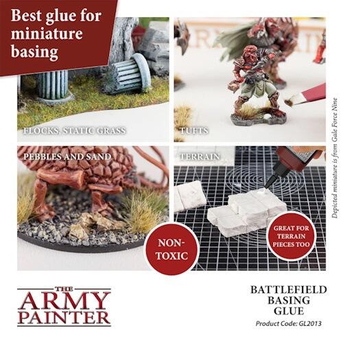 Brug Battlefield Basing: Glue til at gøre dine Warhammer eller rollespils miniaturer mere spændende og levende