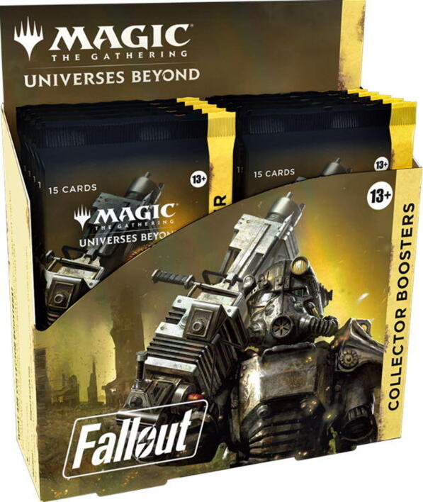 Kuplen er åben! Disse boosterpakker er propfyldte med frynsegoder til Fallout-fans og vil virkelig udfordre dine samlerfærdigheder. Forvent sjældne og legendariske kort, unik Fallout-kunst og et strålende foil-look.