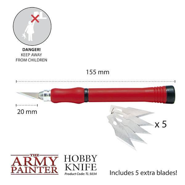 Hobby Knife fra the Army Painter kommer med 5 ekstra knivblade