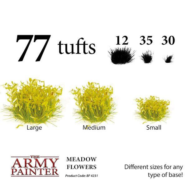 Eksempler på de blomstertotter der er i Meadow Flowers fra the Army Painter