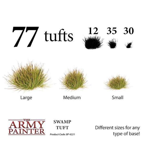 Eksempler på de forskellige totter i  Swamp Tuft fra the Army Painter