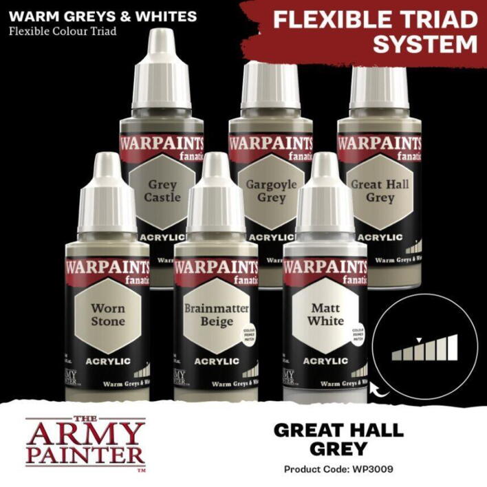 Warpaints Fanatic: Great Hall Grey er en mellemtone i "Warm Greys & Whites"-farvetriaden