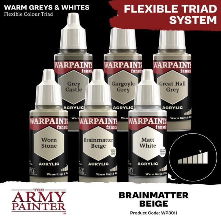 Warpaints Fanatic: Brainmatter Beige er den anden lyseste farve i "Warm Greys & Whites"-farvetriaden