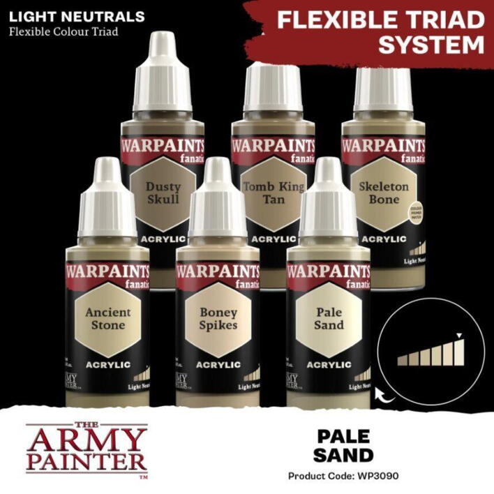 Warpaints Fanatic: Pale Sand er den lyseste tone i "light neutrals"-farvetriaden fra the Army Painter