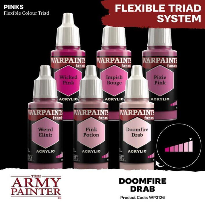 Warpaints Fanatic: Doomfire Drab er den lyseste tone i "pinks"-farvetriaden fra the Army Painter