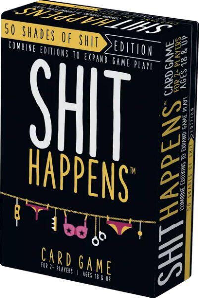 Udvidelse til Shit Happens med 200 nye kort, der giver inspiration til pinlige men sjove historier.