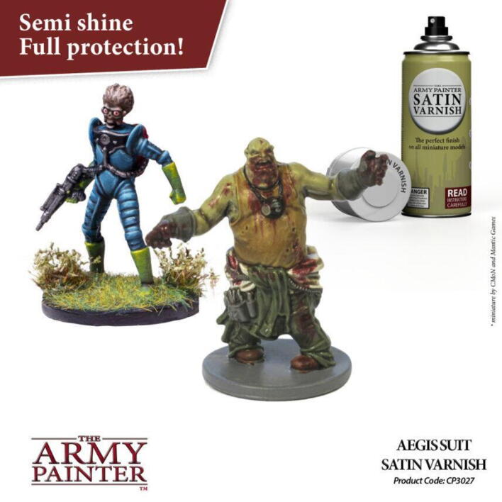 Et eksempel på en figur sprayet med Base Primer: Aegis Suit Satin Varnish fra the Army Painter