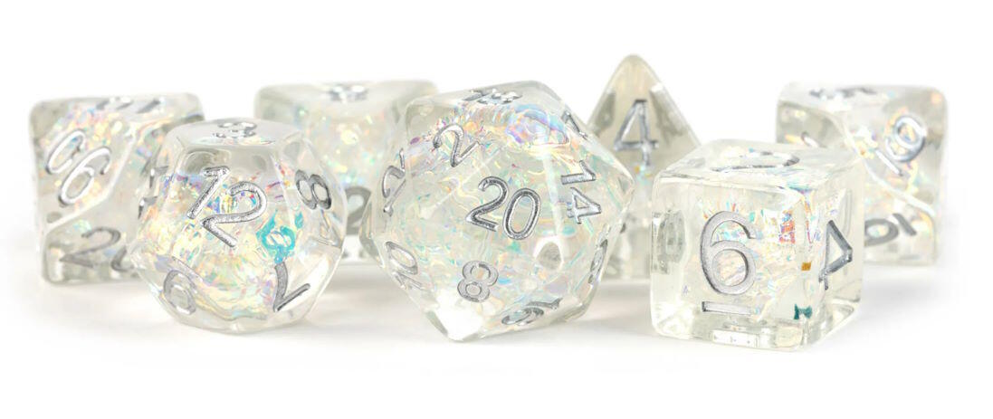 Rainbow Frost fra Metallic Dice Games har en lille prisme, som giver et flot regnbueskær