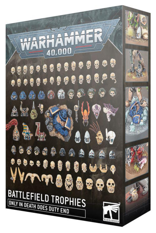 En makaber samling af 288 plastikkomponenter til at tilpasse dine figurer, som består af rester og brudstykker af forskellige fraktioner fra hele Warhammer 40.000-galaksen