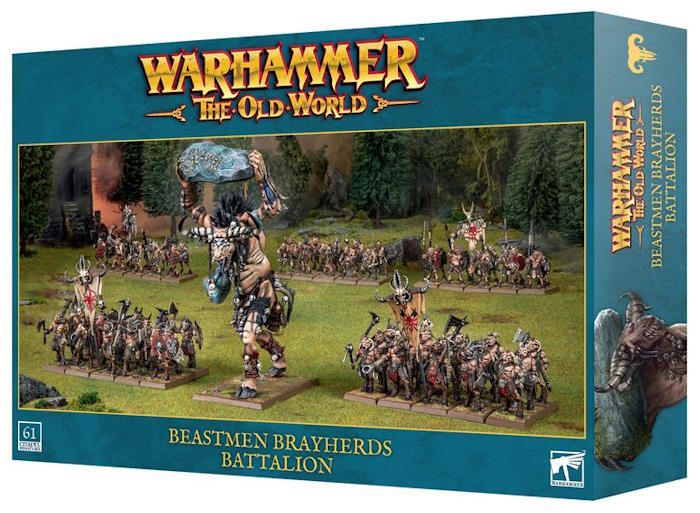 61 plastikminiaturer til Warhammer: The Old World, der består af et massivt bæst og horder af infanteri til dine Beastmen Brayherds-hære