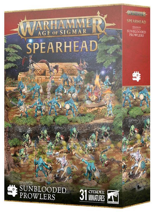 En samleboks med 31 plastikminiaturer af reptilske Seraphon-krigere, som følger The Great Plan: Udslettelsen af alt Chaos.