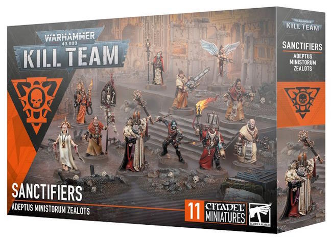 Et komplet kill team af 11 Adeptus Ministorum-agenter fyldt med flammende iver!
