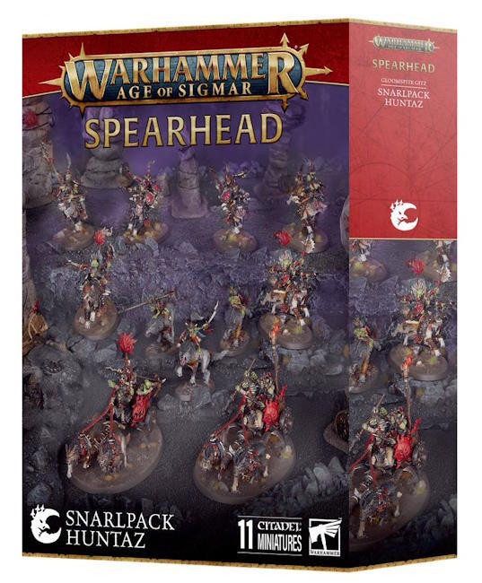 Et udvalg af vigtige Gloomspite Gitz-enheder, der udgør en komplet Spearhead-enhed