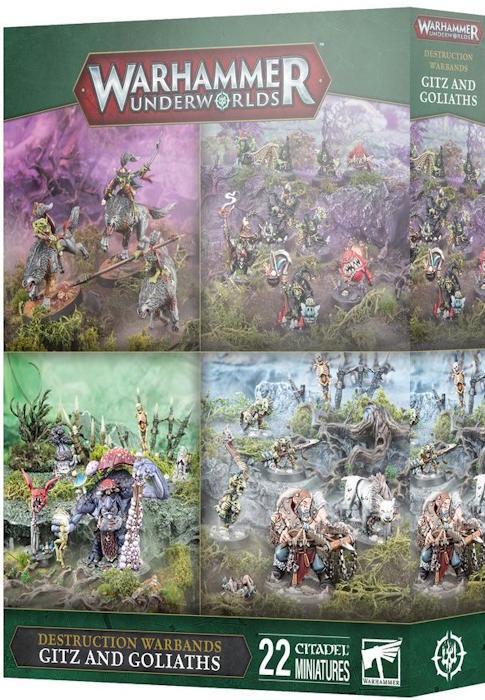 Fire krigsbanden med Destruction-tema i én fyldig æske.