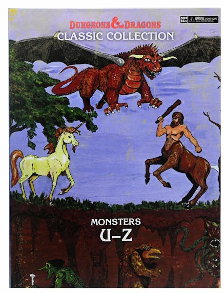 Denne pakke kommer med klassisk kunst fra de tidlige monster manuals