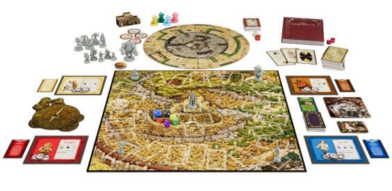 Spillets komponenter er stiliseret til at ligne  noget tagen fra Labyrinth filmen