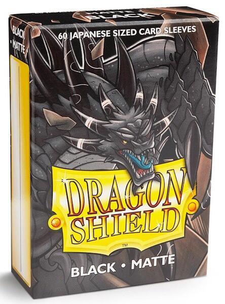 Dragon Shield Japanese Small Sleeves - Matte Black, 60 stk