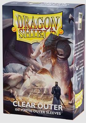 Dragon Shield Standard Size Outer Sleeves - Matte Clear (100 Sleeves)