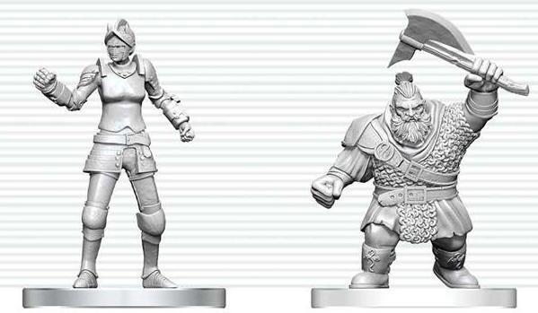 D&D Nolzur's Marvelous Miniatures: Cultist of Bane & Dwarf Zhentilar Soldier