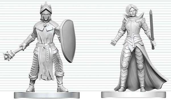 D&D Nolzur's Marvelous Miniatures: Black Gauntlet & Zhentilar Paladin of Bane
