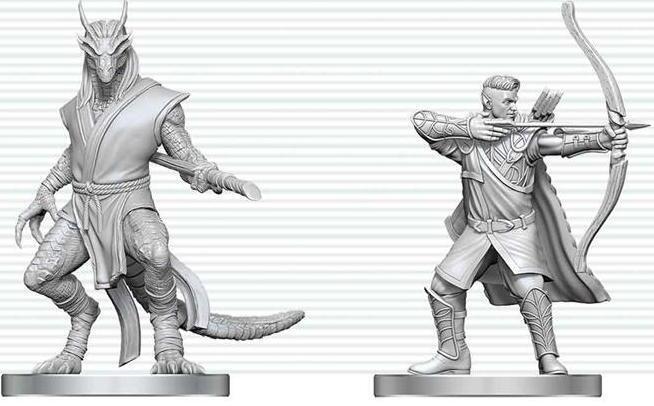 D&D Nolzur's Marvelous Miniatures: Elf Ranger & Dragonborn Monk