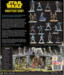 Bagsiden af æsken til Star Wars: Shatterpoint Core Set giver et klar overblik over hvad boksen inkluderer