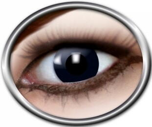Halloween - Kontaktlinse, Sorte Øjne