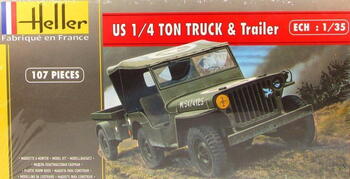 US 1/4 TON Truck & Trailer 1/35