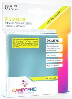Prime - Lime - Big Square-Sized Sleeves, 82 x 82 mm