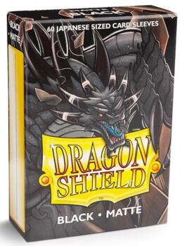 Dragon Shield Japanese Small Sleeves - Matte Black, 60 stk