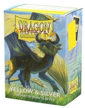 Dragon Shield Dual Matte Sleeves - Yellow & Silver