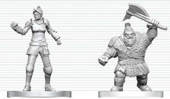 D&D Nolzur's Marvelous Miniatures: Cultist of Bane & Dwarf Zhentilar Soldier