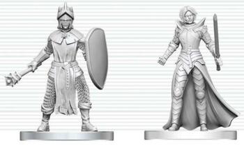 D&D Nolzur's Marvelous Miniatures: Black Gauntlet & Zhentilar Paladin of Bane